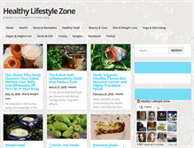 Tablet Screenshot of healthylifestylezone.com